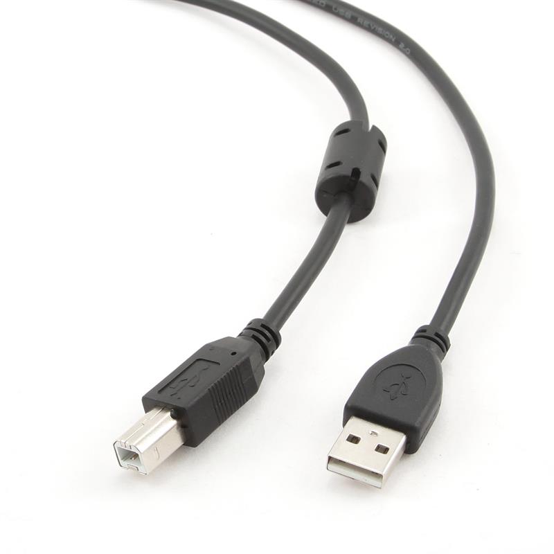 Premium USB-kabel A-B 4 5 meter<BR>Zwart