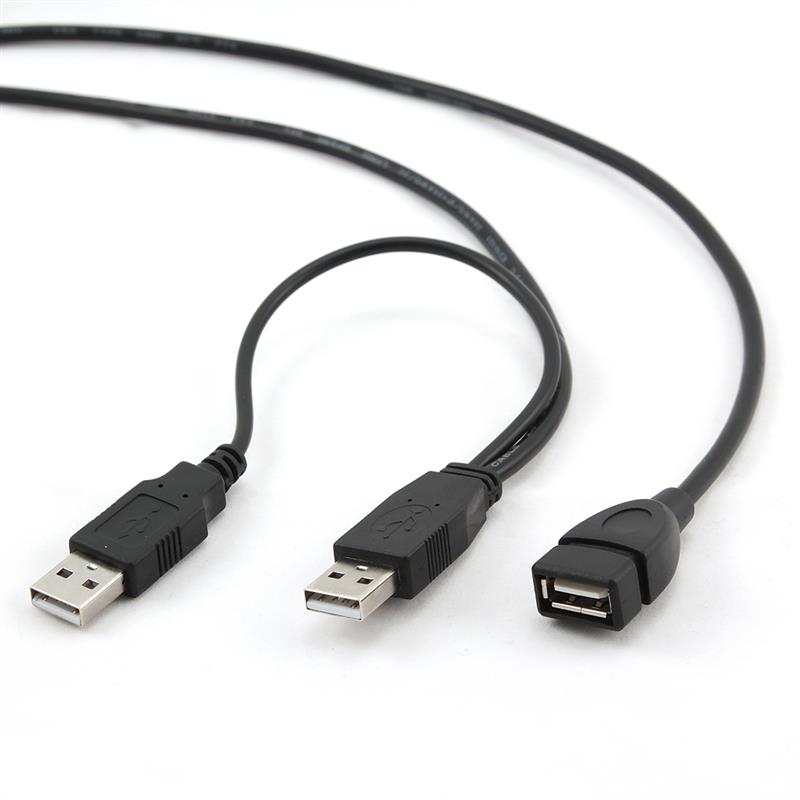 Gembird Dubbele USB-verlengkabel 2xAM AF 0 9 m