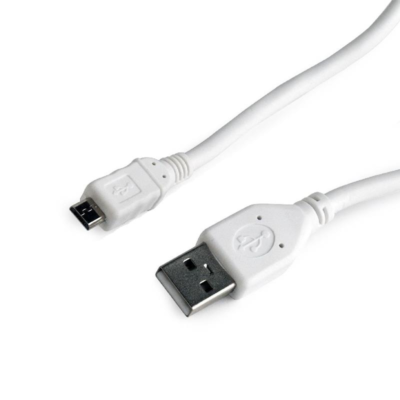 USB-kabel A MicroB 0 5 m wit