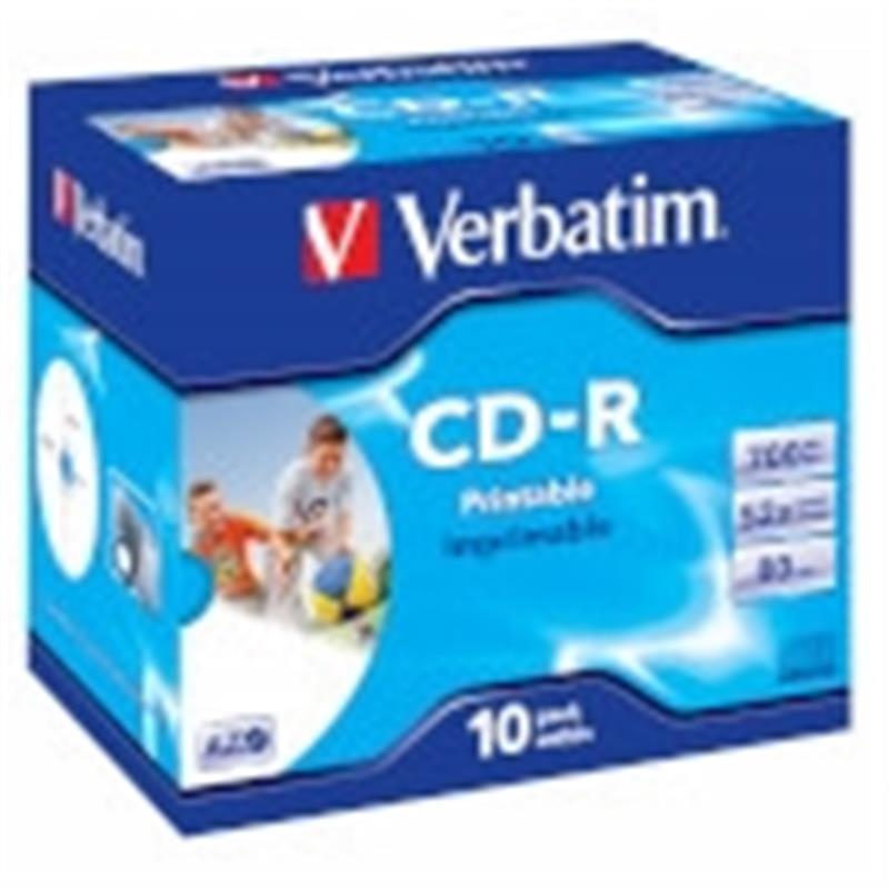 Verbatim CD-R AZO Wide Inkjet Printable 700 MB 10 stuk(s)