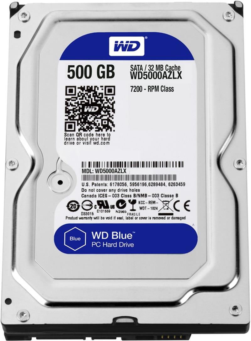 WD HD3.5 SATA3 500GB WD5000AZLX / 7.2k Blue (Di)