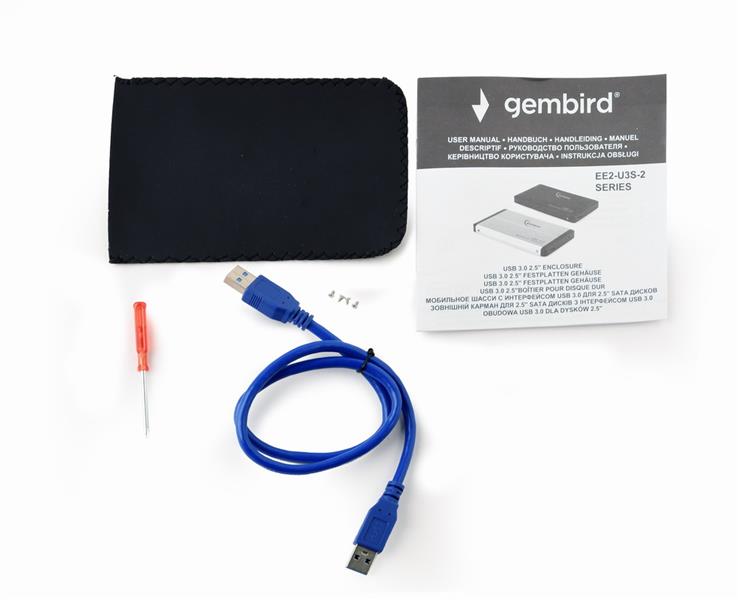 Externe HDD behuizing 2 5 SATA USB3 0 blauw
