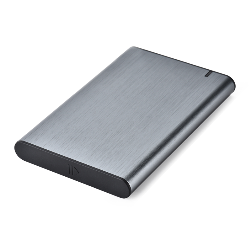USB 3 1 2 5 SATA HDD SSD behuizing met USB-C poort geborsteld aluminium Grijs