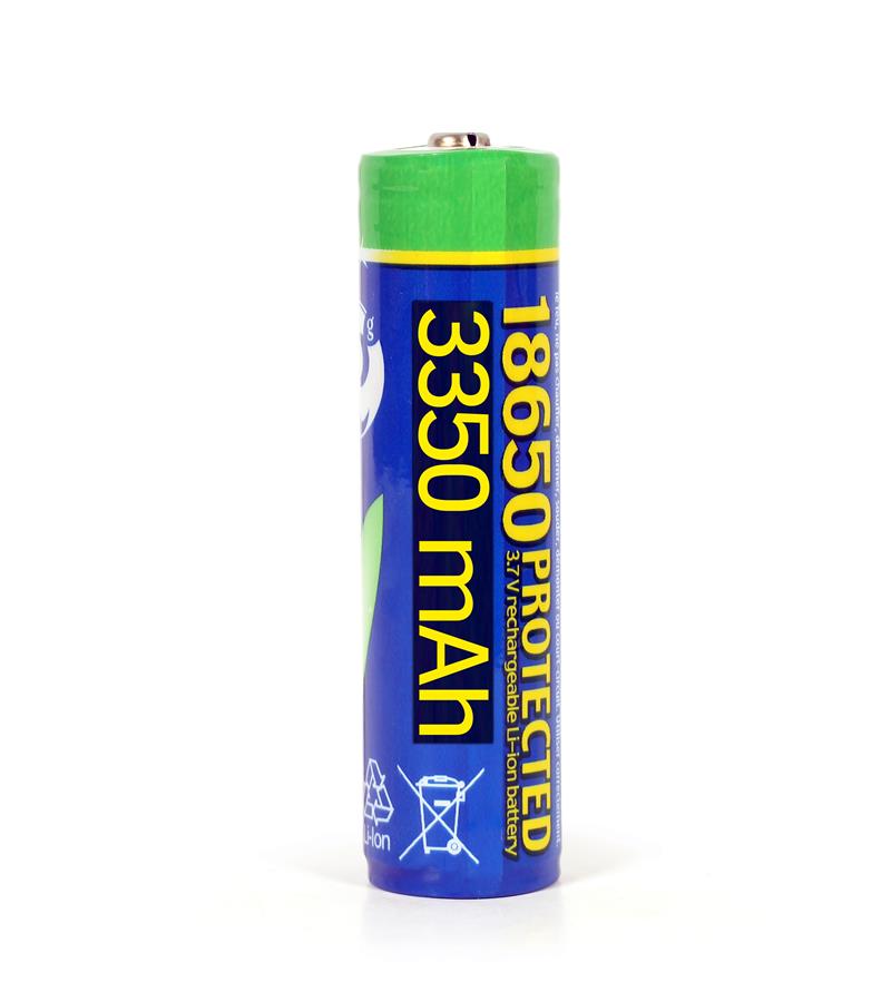 Lithium-ion 18650 batterij beveiligd 3350mAh