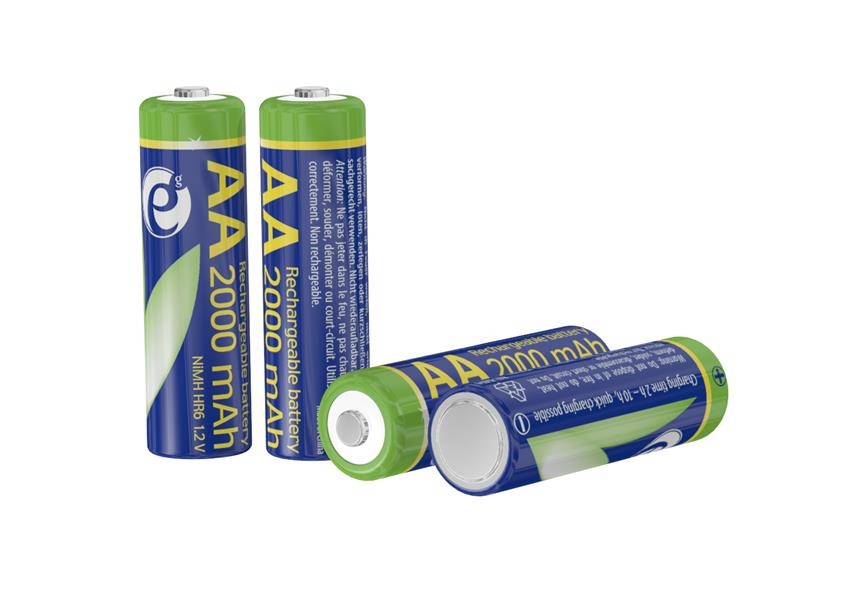 Oplaadbare Ni-MH AA batterijen ready-to-use 2000 mAh 4 stuks