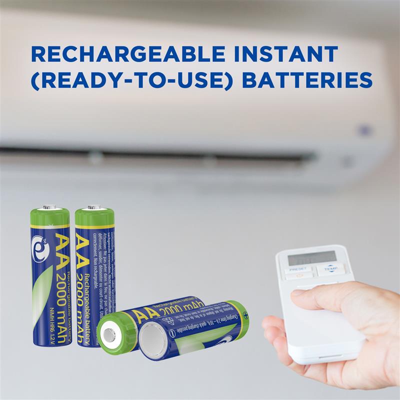 Oplaadbare Ni-MH AA batterijen ready-to-use 2000 mAh 4 stuks