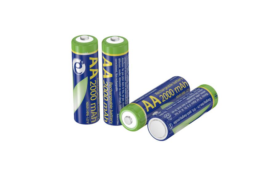 Oplaadbare Ni-MH AA batterijen ready-to-use 2000 mAh 4 stuks