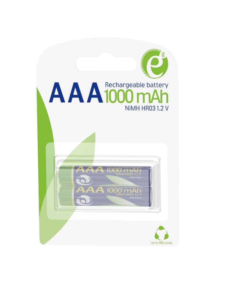 Oplaadbare AAA batterijen 2 stuks 1000mAh