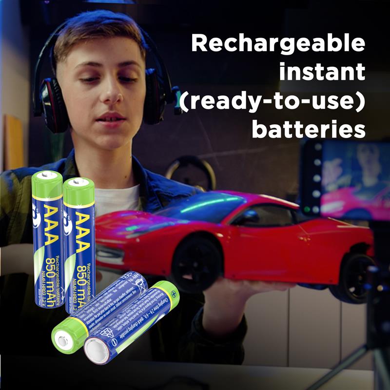 Oplaadbare AAA batterijen 4 stuks 850mAh