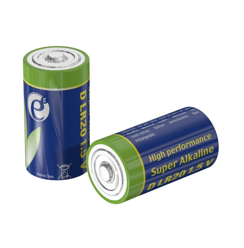 Alkaline D-cell batterij 2 stuks