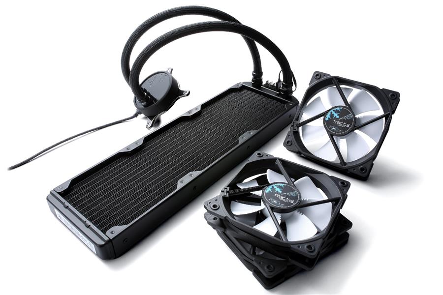 Fractal Design Celsius S36 Water Cooling Unit Black white fan blades AIO 360mm 3x120mm PWM Fan Standard G 1 4 Thread LGA1700 and AM5 compatible