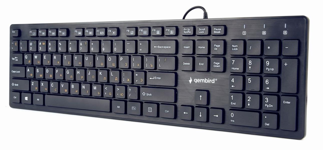 Gembird Multimedia chocolate toetsenbord USB Russische Layout
