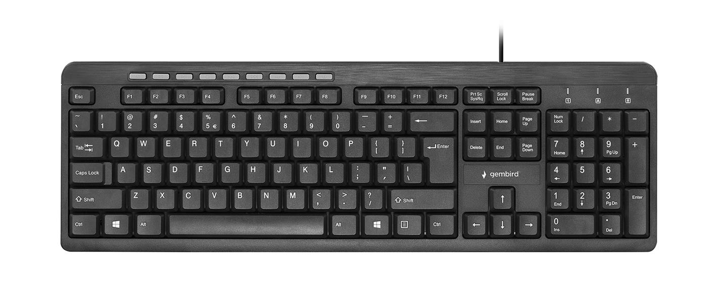 Multimedia toetsenbord zwart USB US Layout