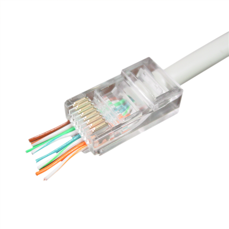 Gembird Modulaire Cat 5 Cat 6 UTP RJ45 stekker met doorsteekmontage 100 stuks per zakje max 24 AWG massief soepel *RJ45M