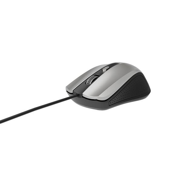 4-knops optische muis USB zwart zilver
