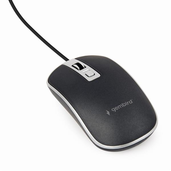 Optische muis USB zwart zilver