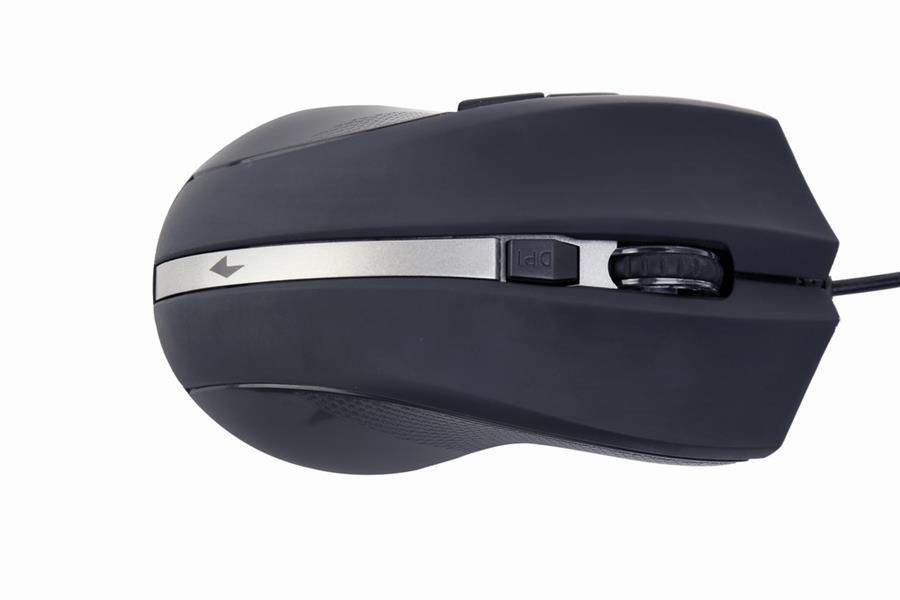 Gembird G-Laser gaming muis USB instelbaar tot 2400 dpi 6 knops 1 8m kabel zwart