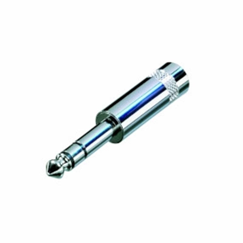 Stereoconnector 6.35 mm Male Zilver