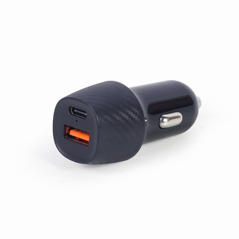 2-poorts USB auto snellader USB-C PD 18 W