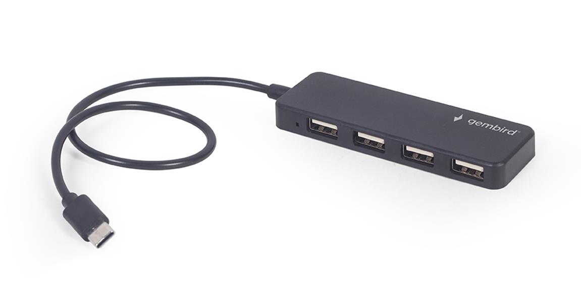 4 poorts USB 2 0 hub4-poorts USB Type-C hub zwart