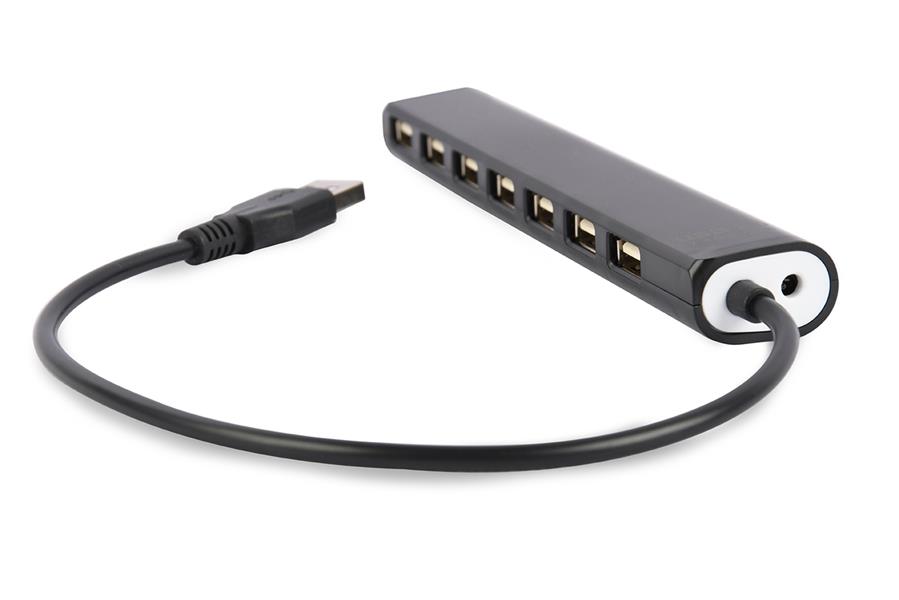 7 poorts USB 2 0 hub zwart