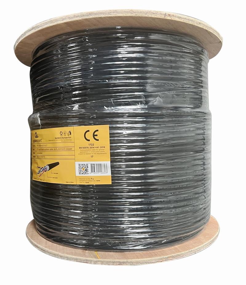 CAT6 UTP LAN outdoor cable solid 305 m black