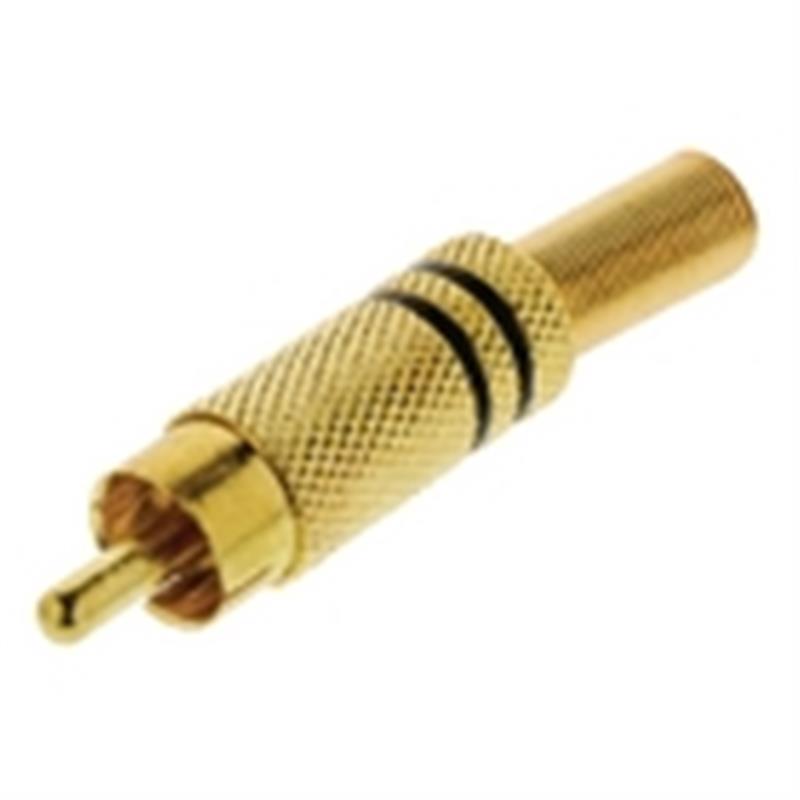 Connector RCA Male Goud/Zwart