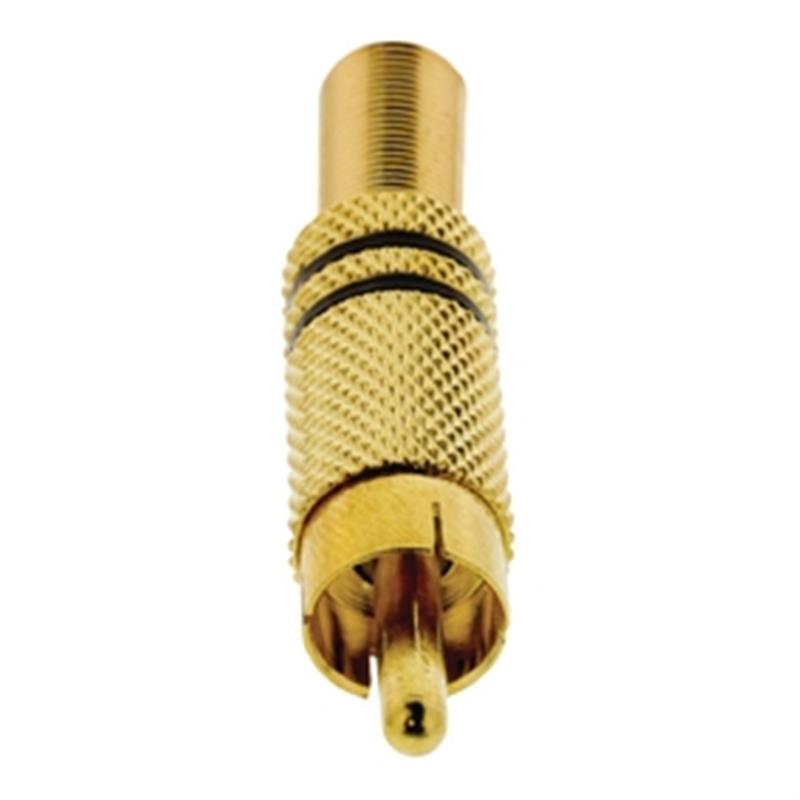 Connector RCA Male Goud/Zwart