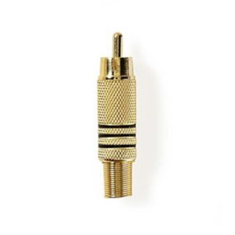 Connector RCA Male Goud/Zwart