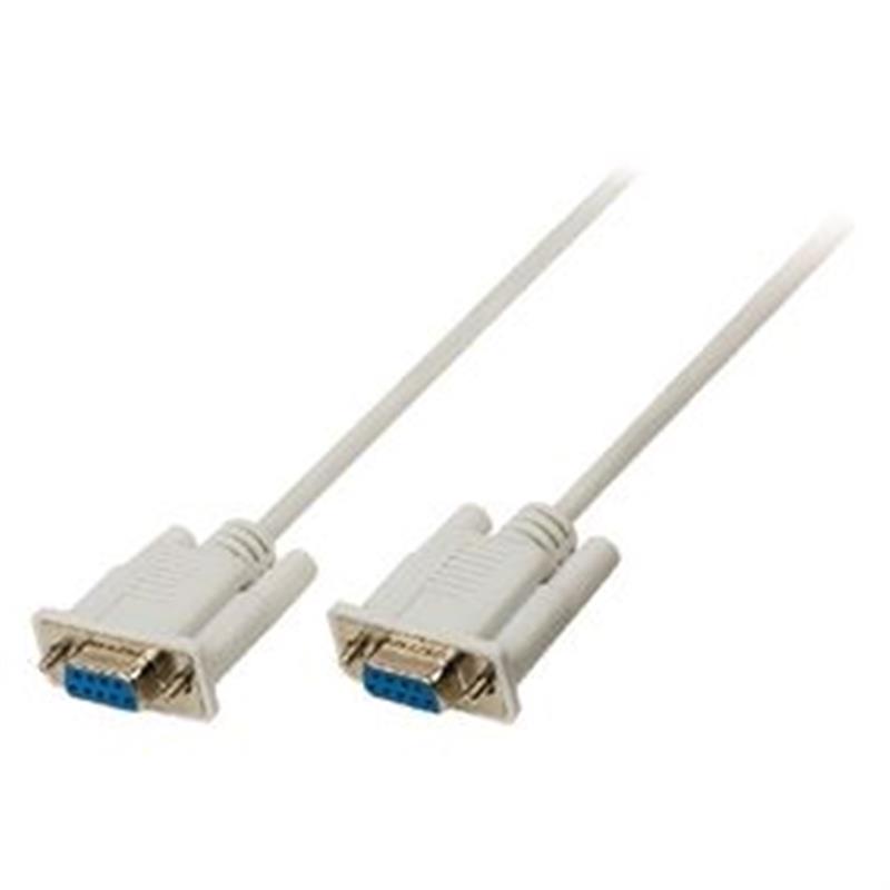 Seriële kabel SUB-D 9-Pins Female - SUB-D 9-Pins Female 3.00 m Ivoor