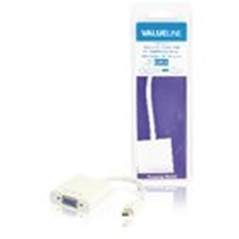 Mini DisplayPort Kabel Mini-DisplayPort Male - VGA Female 15-Pins 0.20 m Wit