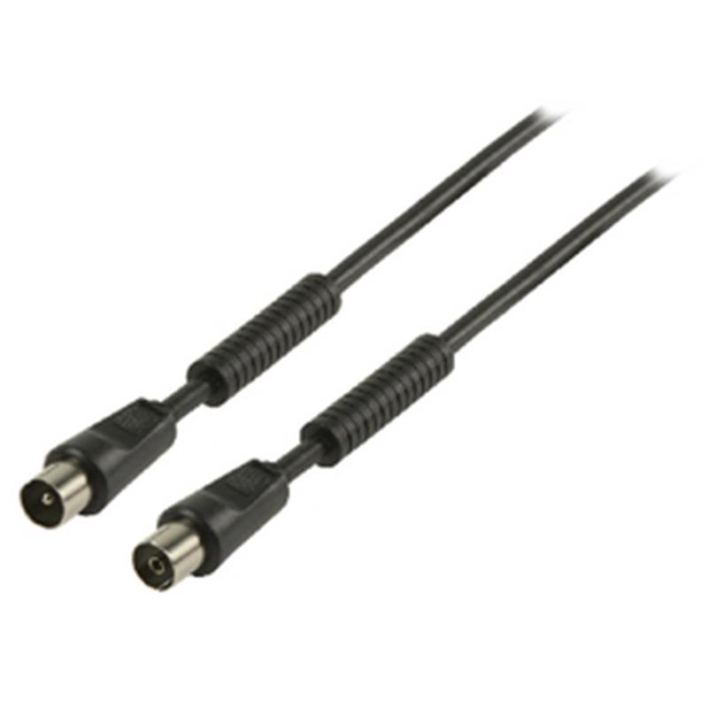 100 dB Coaxkabel Coax Male (IEC) - Coax Female (IEC) 10.0 m Zwart