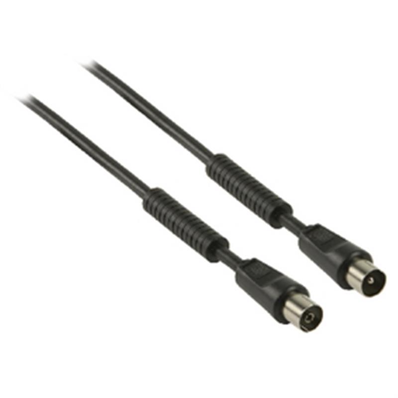 100 dB Coaxkabel Coax Male (IEC) - Coax Female (IEC) 10.0 m Zwart