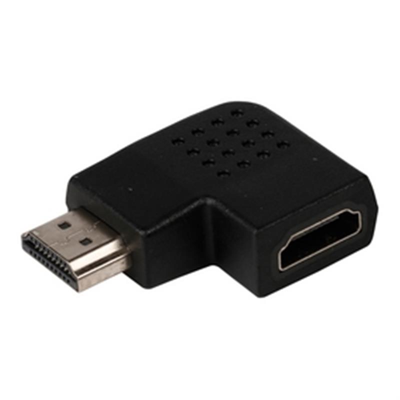 High Speed HDMI met Ethernet Adapter Links Gehoekt HDMI-Connector - HDMI Female Zwart