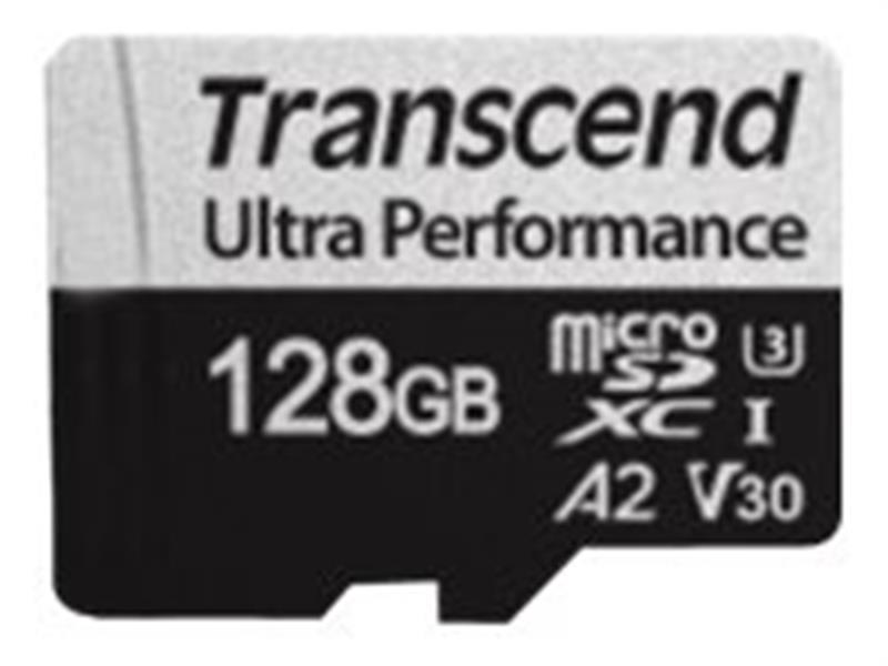 Transcend 340S MicroSDXC w adapter 128 GB UHS-I U3 A2 3D NAND 160 125 MB s