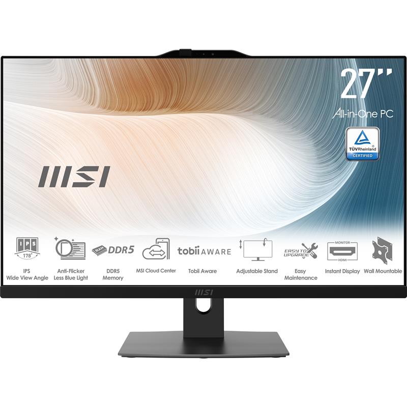 MSI Modern AM272P 1M-845EU All-in-One PC/workstation Intel Core 7 150U 68,6 cm (27"") 1920 x 1080 Pixels Alles-in-één-pc 16 GB DDR5-SDRAM 1 TB SSD Win