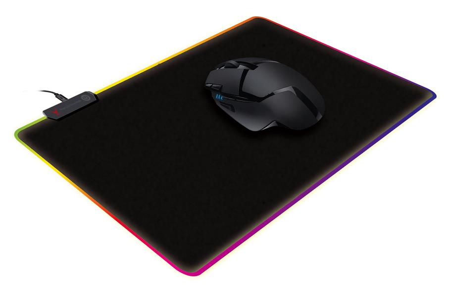 VARR Pro-Gaming mousepad 250x300x4mm LED edge black
