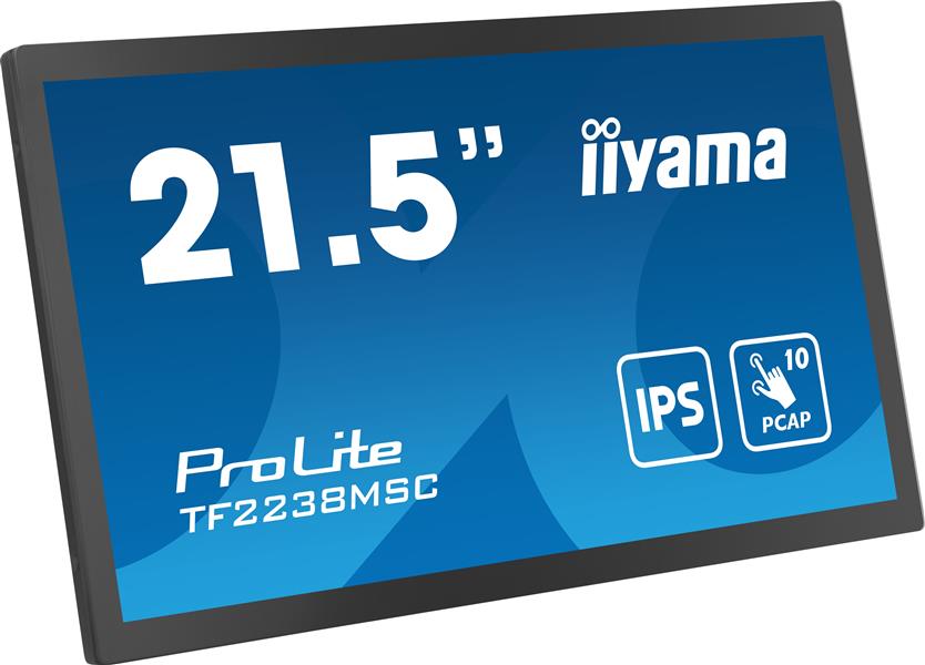 iiyama PROLITE Digitaal A-kaart 55,9 cm (22"") LED 600 cd/m² Full HD Zwart Touchscreen