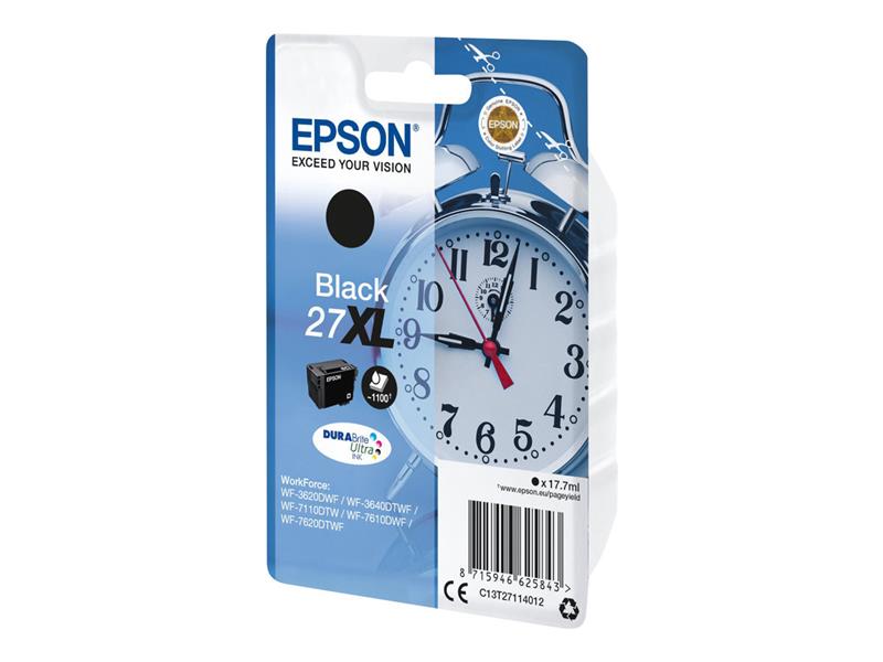 Epson Alarm clock Singlepack Black 27XL DURABrite Ultra Ink