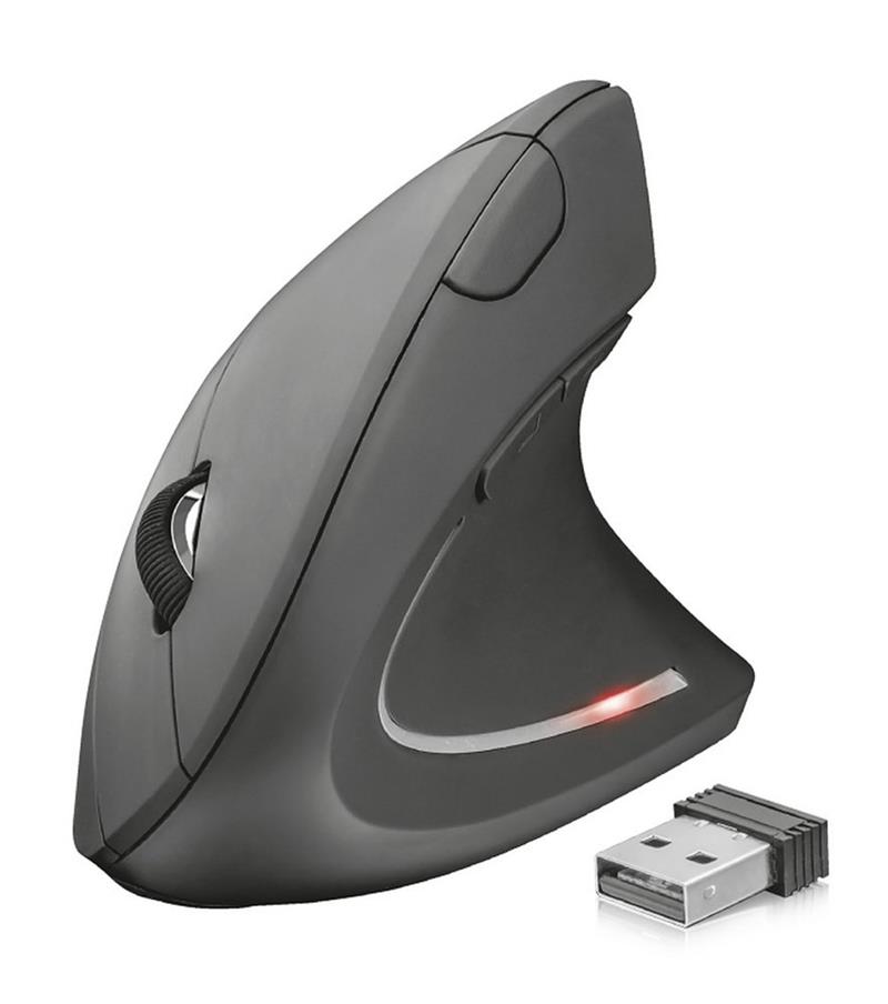 Trust Verto | Ergonomische Muis | DRAADLOZE | Verticaal | Grijs