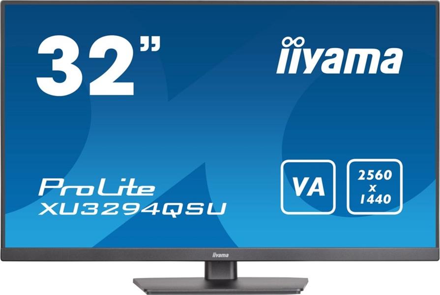 iiyama ProLite XU3294QSU-B1 computer monitor 80 cm (31.5"") 2560 x 1440 Pixels Wide Quad HD LCD Zwart