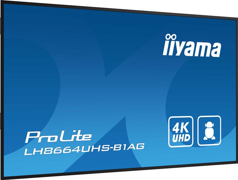 iiyama PROLITE Digitaal A-kaart 2,18 m (86"") LED Wifi 500 cd/m² 4K Ultra HD Zwart Type processor Android 11 24/7