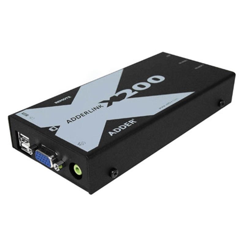 Adder ADDERLink X200 VGA USB en audio KVM extender set met de-skew tot 300 meter