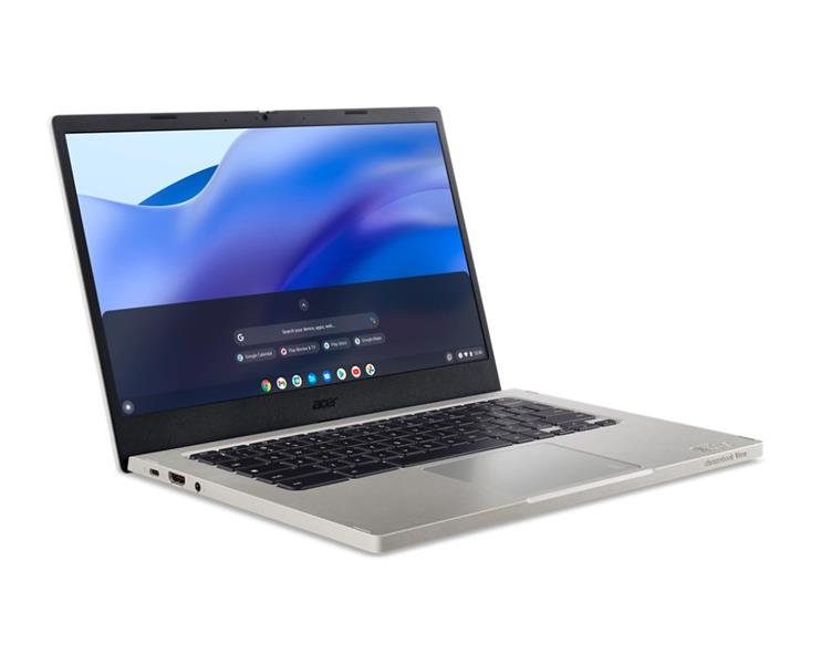 Acer Chromebook Vero 514 CBV514-1H-P9KR 8505 35,6 cm (14"") Full HD Intel® Pentium® Gold 8 GB LPDDR4x-SDRAM 128 GB SSD Wi-Fi 6E (802.11ax) ChromeOS Gr