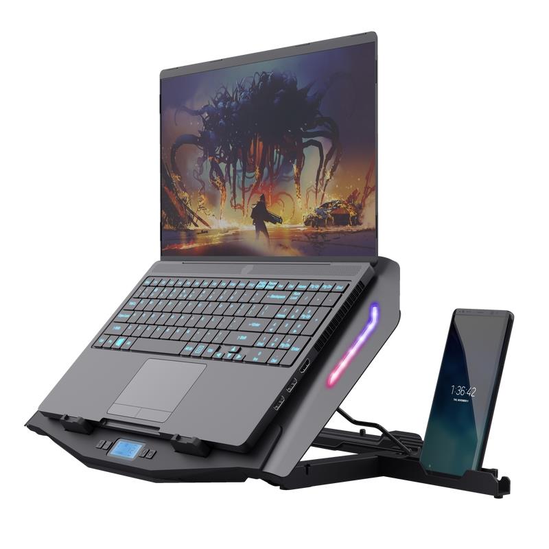 Trust GXT 1127 YOOZY laptop cooling pad 43,9 cm (17.3"") 1500 RPM Zwart, Grijs