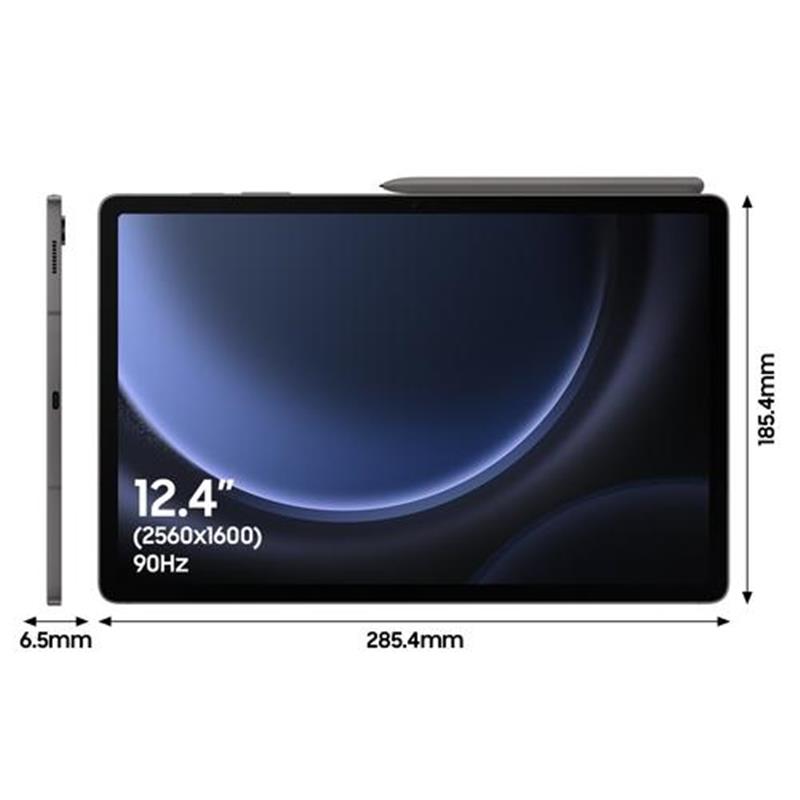 Samsung SM-X610NZAAEUB tablet 128 GB 31,5 cm (12.4"") Samsung Exynos 8 GB Wi-Fi 6 (802.11ax) Android 13 Grijs