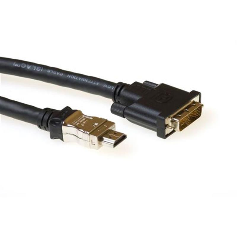 ACT SLAC verloopkabel HDMI A male - DVI-D male