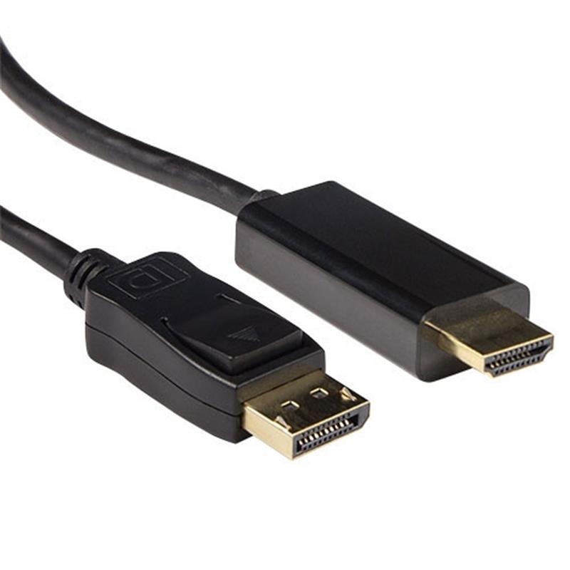 ACT AK3992 video kabel adapter 5 m DisplayPort HDMI Zwart