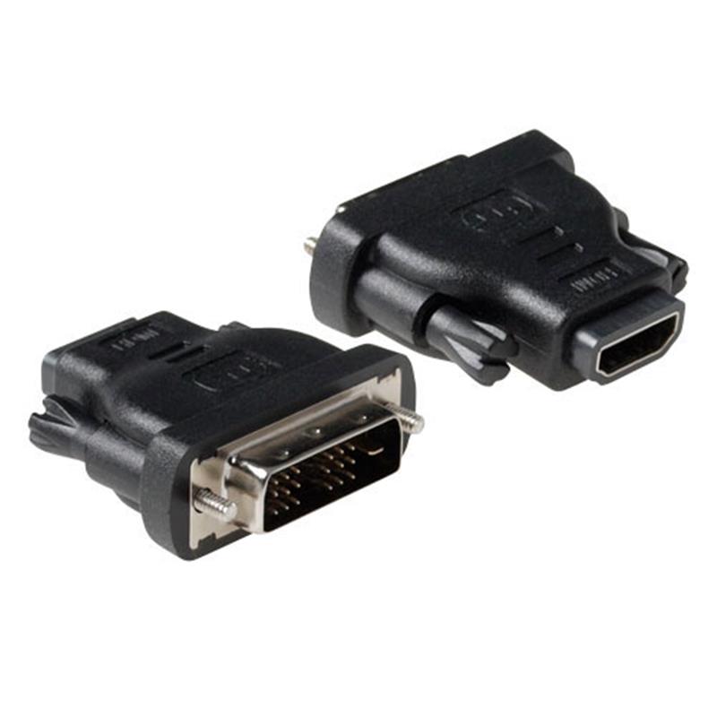 ACT AP1004 tussenstuk voor kabels DVI-D HDMI A Zwart