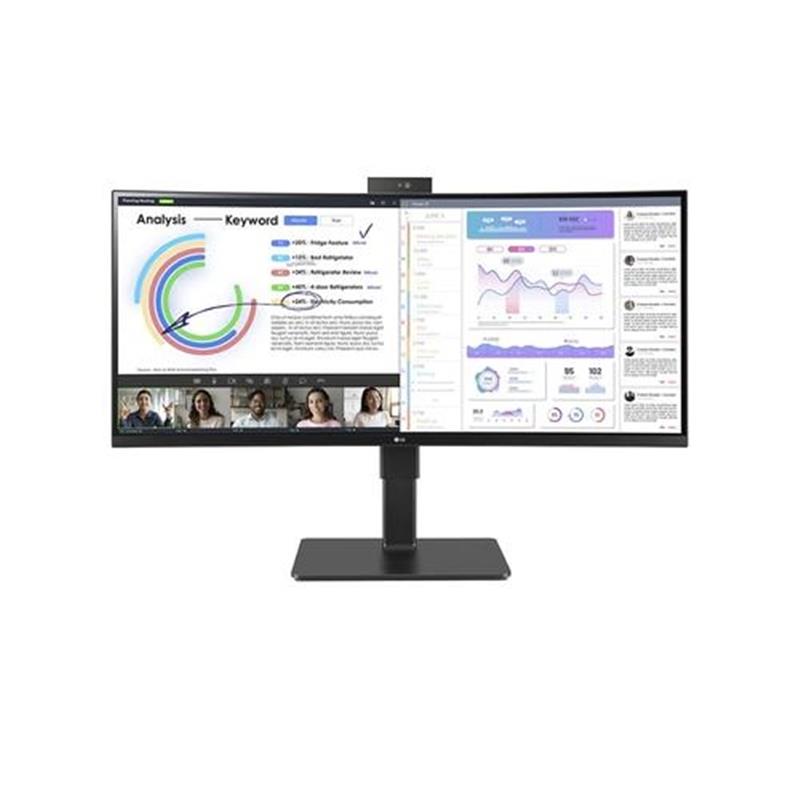 LG 34BQ77QC-B computer monitor 86,4 cm (34"") 3440 x 1440 Pixels UltraWide Dual Quad HD LCD Zwart